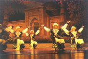 Group dancing of men