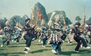 "Stepping hall dance" of the Miaos in Rongshui, Guangxi Province